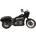 BASSANI XHAUST 2-into-1 Ripper Exhaust System with Megaphone Muffler - Short - Black - M8 Softail 1S79B