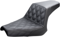 SADDLEMEN Step Up Seat - Front Lattice Stitched - Black Y13-16-172