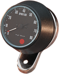DRAG SPECIALTIES 8000 RPM Mechanical Tachometer - Chromed Bracket - Black Face 72701