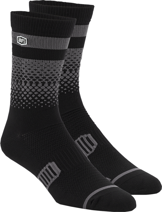100% Advocate Socks - Black/Charcoal - Large/XL 24017-376-18