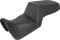 SADDLEMEN Step Up Seat - Front Smooth/Rear Lattice Stitch - Black 821-34-173