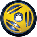 Parts Unlimited Idler Wheel With Bearing 6205-2rs - Yellow - Group 10 - 165 Mm Od X 1" Id R0165g-2 401a