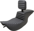 SADDLEMEN Tour Step Up Seat - Rider Backrest - Tuck-n-Roll - FLHR/FLHX '97-'07 897-06-191BR
