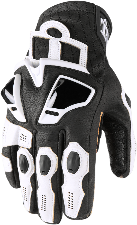 ICON Hypersport™ Short Gloves - White - Large 3301-3553