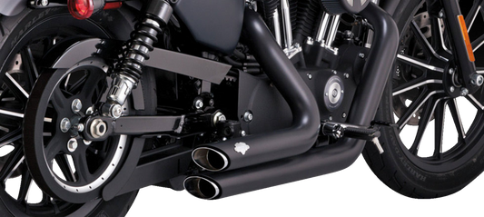 VANCE & HINES Shortshots Staggered Exhaust System - Black Iron 883 /1200 47329