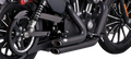 VANCE & HINES Shortshots Staggered Exhaust System - Black Iron 883 /1200 47329