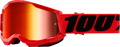 100% Youth Strata 2 Goggles - Red - Red Mirror 50032-00004