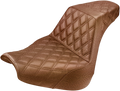SADDLEMEN Step-Up Seat - Full Lattice Stitch - Brown - FXBR/S 818-31-175BR