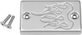 BARON Master Cylinder Cover - Flame - Suzuki - Chrome BA-7686-03