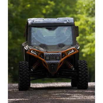 RAVEK Front Bumper/Skid Plate with Amber Lights - Red - RZR XP 1000 64-317RDLA