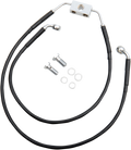 DRAG SPECIALTIES Brake Line - Front - Black - +4" 612138-4BLK
