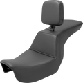 SADDLEMEN Tour Step Up Seat - Rider Backrest - Plain - Dyna '06-'17 806-04-194BR