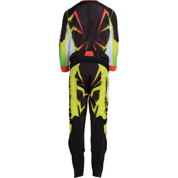 MOOSE RACING Youth Agroid Mesh Jersey - Hi-Viz/Black - Large 2912-2533