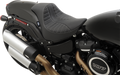 DRAG SPECIALTIES EZ-Solo Seat - Scorpion Stitch - Silver Thread - Vinyl - FXFB '18-'22 ACT EZ-ON STYLE 0802-1129