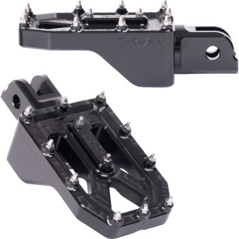THRASHIN SUPPLY CO. Aggressor Footpegs - Front - Black TSC-2022-1-SF