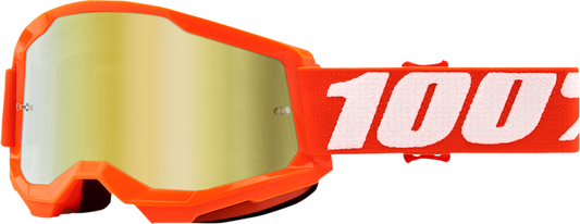 100% Strata 2 Goggles - Orange - Gold Mirror 50028-00005