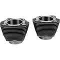 S&S CYCLE Cylinder Set - 4.320" Bore - Unhoned - Black Granite w/Highlighted Fins - M8 910-1007A