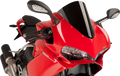 PUIG HI-TECH PARTS Race Windscreen - Black - Panigale 7621N