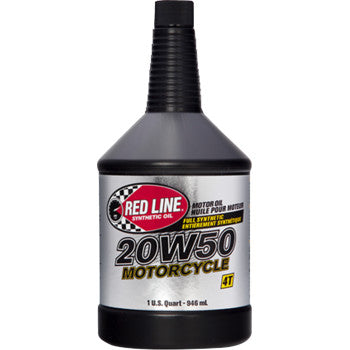 RED LINE SYNTHETIC OIL Motorcycle Oil - 20W50 - 1 US quart 42504