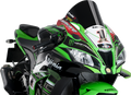 PUIG HI-TECH PARTS Race Windscreen - Black - Kawasaki 9849N
