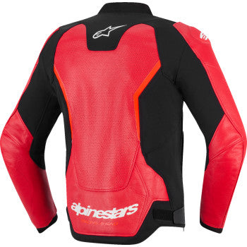 ALPINESTARS GP Force v2 Airflow Leather Jacket - Red/Red Fluo - US 48 / EU 58 3100326-3155-58