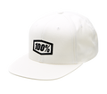 100% Icon Snapback Hat - White - One Size 20044-00007