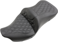 SADDLEMEN Roadsofa Seat - Heated - Full Lattice Stitch - without Backrest - Black - '09-'23 FLHTCUTG 808-07B-182THC