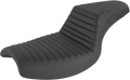 SADDLEMEN Step-Up Seat - Front Tuck-n-Roll/Rear Lattice Stitch - Black 882-09-176