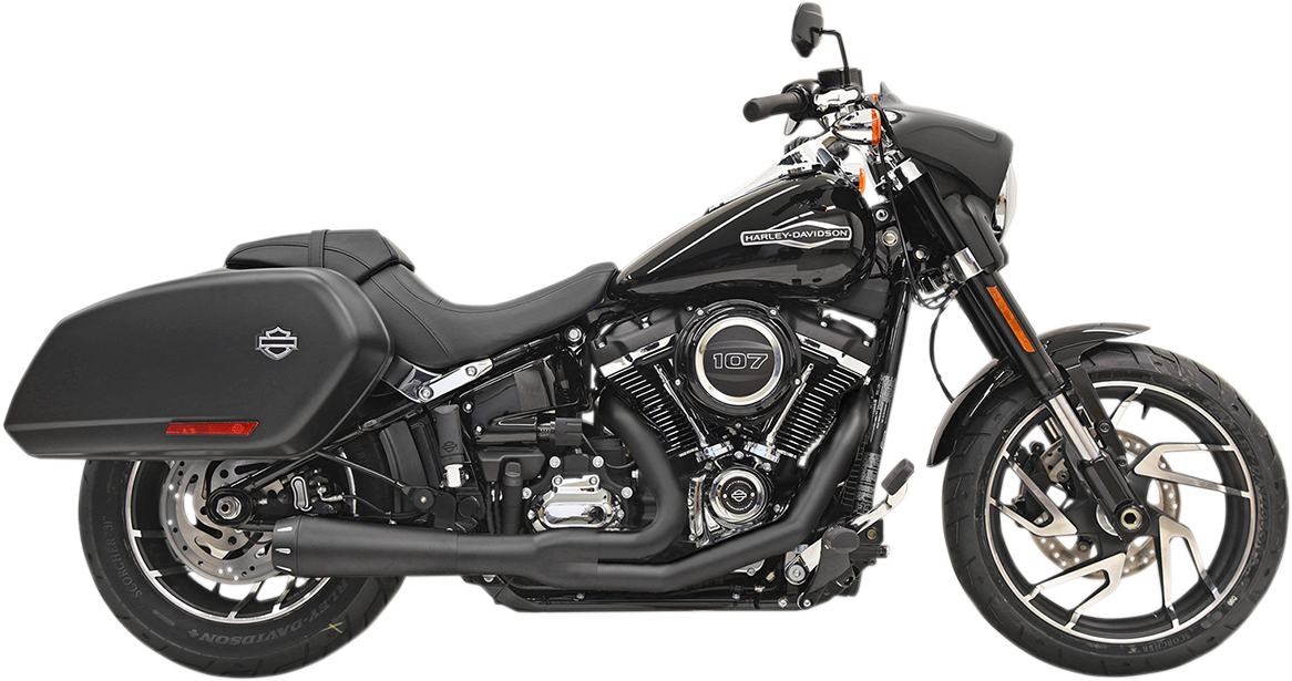 BASSANI XHAUST 2:1 Exhaust - Black 1S81RB