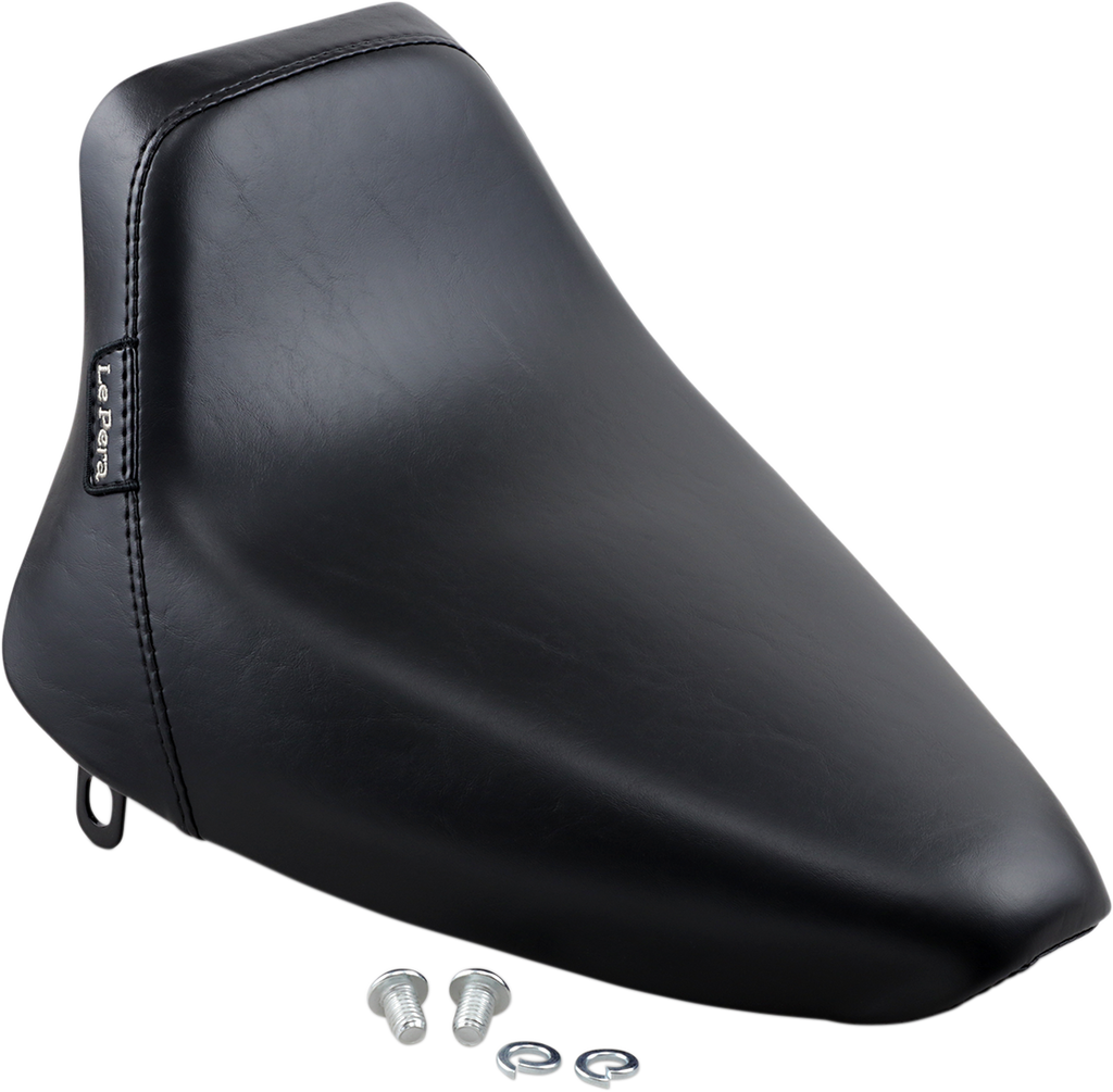 LE PERA Bare Bones Solo Seat - Smooth - Black - Softail LN-007