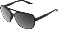 100% Kasia Aviator Sunglasses - Round - Matte Black - Black Mirror 61042-019-61