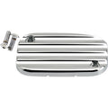 JOKER MACHINE Master Cylinder Cover - Hydraulic Clutch - Finned - Chrome 08-012C