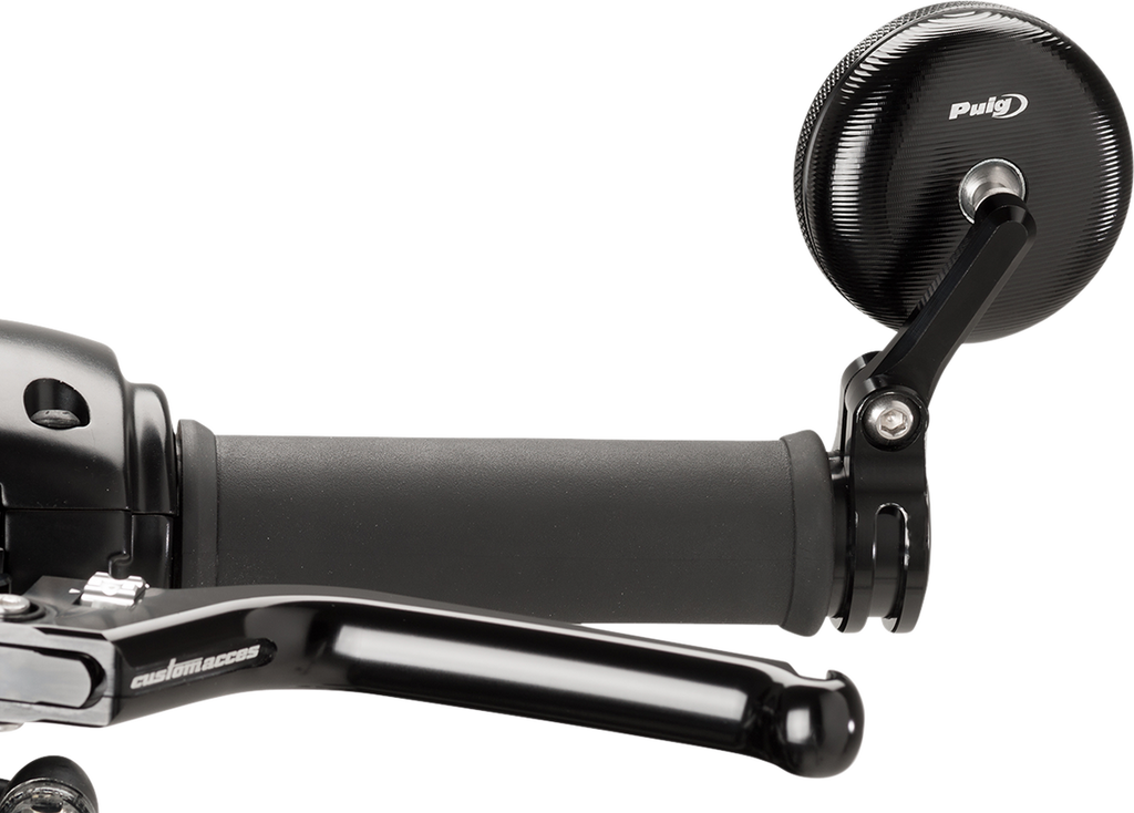 PUIG HI-TECH PARTS Mirror - Tracker - Rear View - Round - Black 9506N