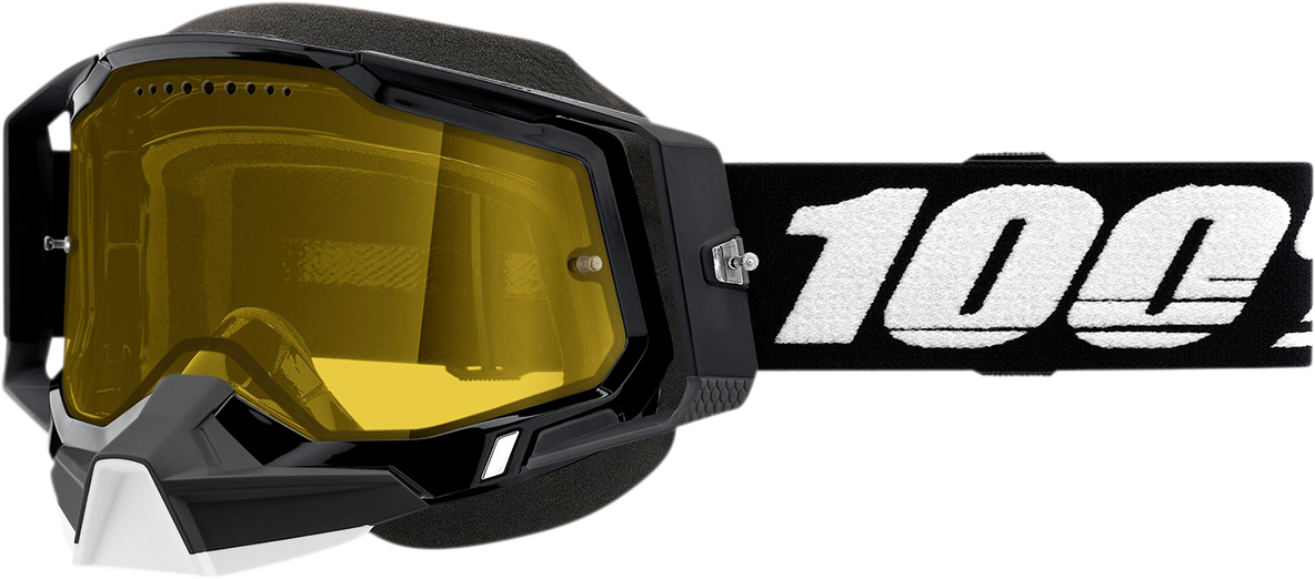 100% Racecraft 2 Snow Goggles - Black - Yellow 50011-00001