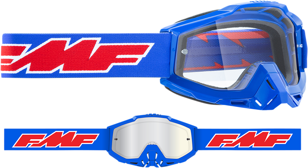 FMF Youth PowerBomb Goggles - Rocket - Blue - Clear F-50047-00002 2601-2994