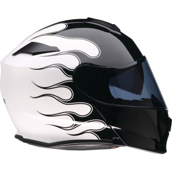Z1R Solaris 2.0 Modular Helmet - Flame - Black/White - Small 0100-2659