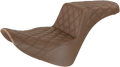 SADDLEMEN Step-Up Seat - Full Lattice Stitch - Brown 818-33-175BR