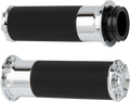 ARLEN NESS Grips - Beveled - Cable - Chrome 07-330