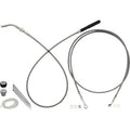 FAT BAGGERS INC. EZ Install Kit - 14" Handlebars - Upper Clutch - Full Length - Braided Stainless Steel 249914