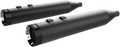 KHROME WERKS Mufflers - Black with Turbine Tip 202845