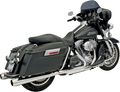 BASSANI XHAUST Megaphone Mufflers - Chr/Pol - Tapered - Performance Baffle FLH-517L
