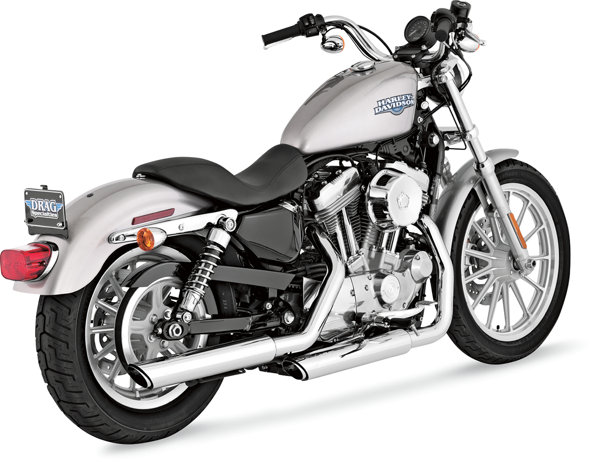 VANCE & HINES Twin Slash Mufflers - Chrome 16839