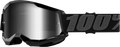 100% Strata 2 Goggles - Black - Silver Mirror 50028-00001