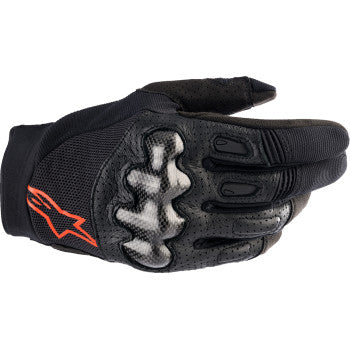 ALPINESTARS Megawatt V2 Gloves - Black/Fluo Red - 3XL 3565023-1030-3X