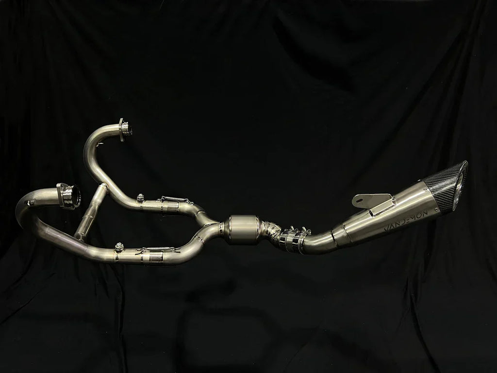 Vandemon  BMW R NINET Titanium Exhaust System with Brushed Headers 2014-2023 BMWRNINETTIEXHBRB VA-22