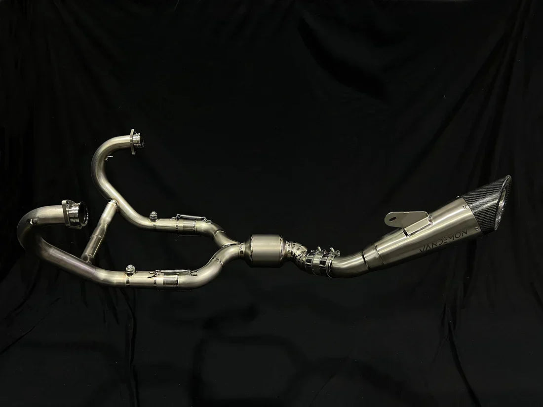 Vandemon  BMW R NINET Titanium Exhaust System with Brushed Headers 2014-2023 BMWRNINETTIEXHBRB VA-22