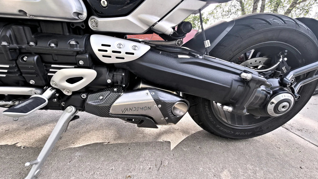 Vandemon Triumph Rocket 3R, GT and Storm Titanium Slip-On Mufflers 2019-2026  TRIUMROCKET3MUFC VA-1