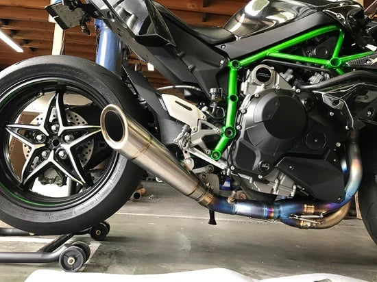 IN STOCK Vandemon Brushed Titanium Exhaust System Ninja H2 & H2R 2015-26 KAWAH2TICSBRUEXHD VA-2