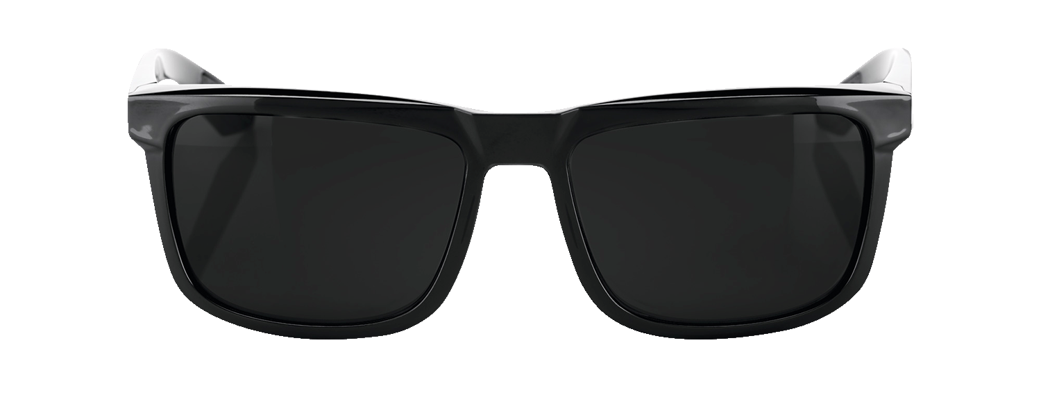 100% Blake Sunglasses - Polished Black - Grey PeakPolar 60028-00000