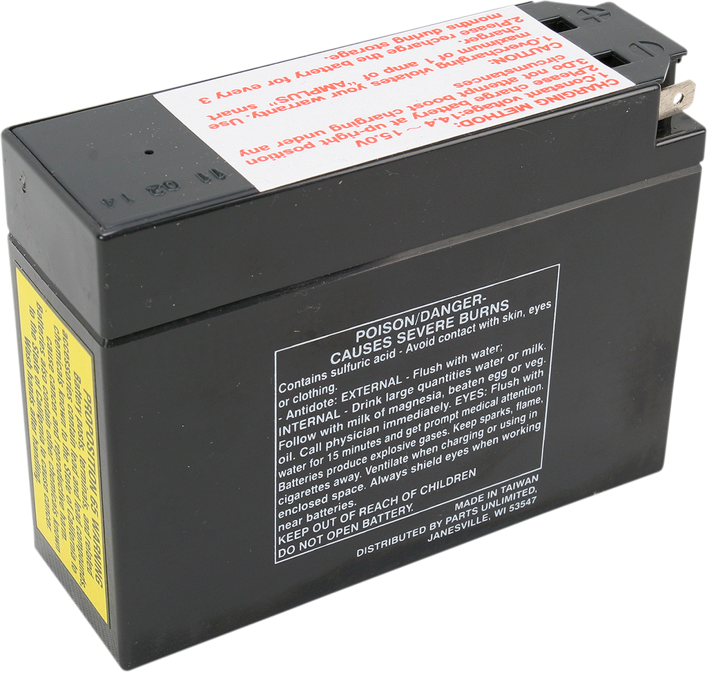 Parts Unlimited Agm Battery - Yt4b-Bs Ct4b-5